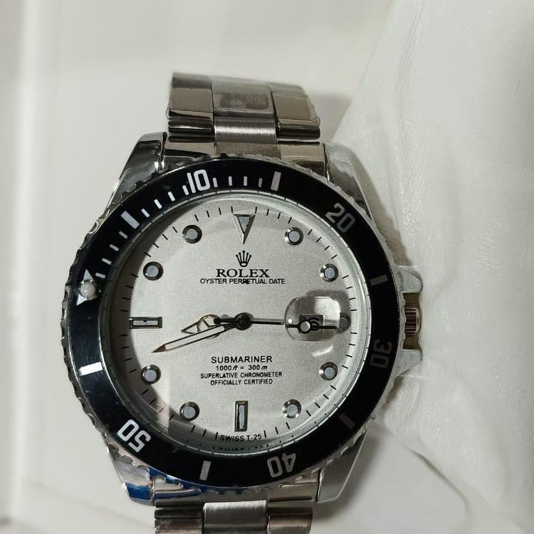 Rolex Men's Formal Quartz Wrist Watch with Stainless Steel Strap