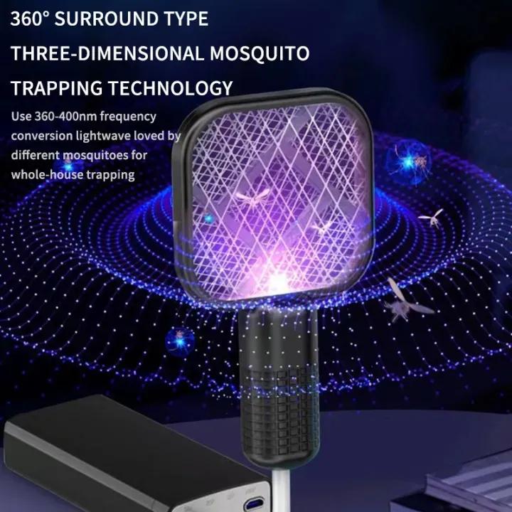 Mini USB Rechargeable Mosquito Racket With UV Light