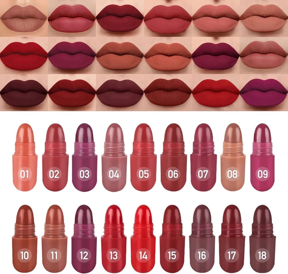 Matte Lipstick Capsule (Pack of 18)