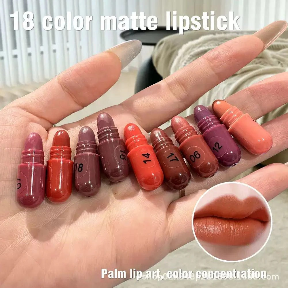 Matte Lipstick Capsule (Pack of 18)